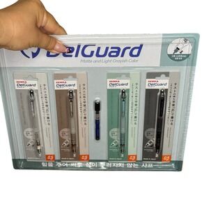 Zebra DelGuard Mechanical Pencil 4 Pack Set 0.5mm Matte Light Grayish Color HB